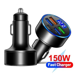 Chargeur de voiture haute puissance 150 W avec 4 ports USB et prise universelle - Photo 1 sur 12