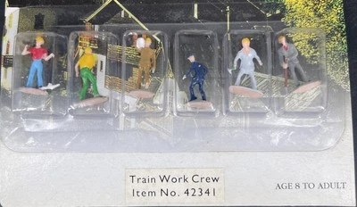 Bachmann 42341 HO Scale TRAIN WORK Crew Figures New In The Package - Image 1 of 4