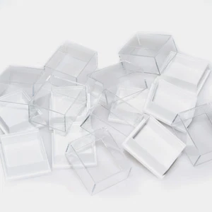 Pendiente de joyería de cúpula baja de plástico transparente coleccionables cajas de exhibición OFERTA - Imagen 1 de 2