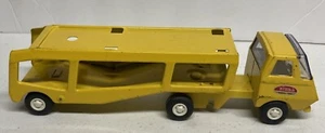 Vintage 1970's Mini Tonka Car Carrier Semi Cab & Trailer 9.25” Long (READ) - Picture 1 of 24