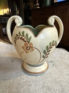 Weller Bonito 1927-33 Vintage Heart Pottery Hand Painted Ceramic Vase Signed - Picture 1 of 15