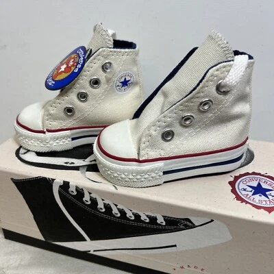De Colección Converse Chuck Taylor All Star Pequeña Estrella Hi Hecho en EE. UU. Bebé Infantil Talla 1 Foto 1 de 4