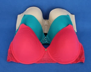 Natori 721154 729176 Josie Lined T-shirt Strapless Bra Bundle Lot Sz 34D #E2976 - Picture 1 of 8