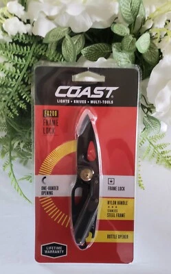 Coast FX200 2 in.Stainless Steel Blade Pocket Knife With Money Clip & Frame Lock