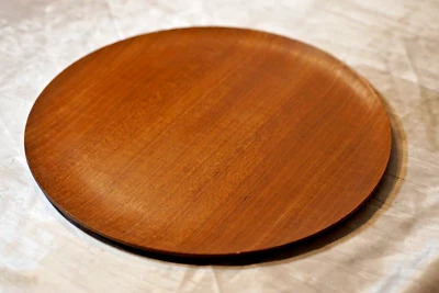 SHIGEMICHI AOMINE, JAPAN SIGNED N.C.C TEAK 11.5" CHARGER - Image 1 of 4