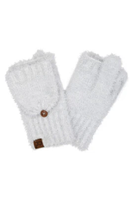 C.C Exclusivo Guante de Invierno Clásico Metálico Pestañas Sólidas para Mujer Foto 1 de 4