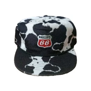 Vintage Milk Cow Phillips 66 Rope Trucker Snap Back Hat Cap Made In The USA ๐ฅ - Picture 1 of 13