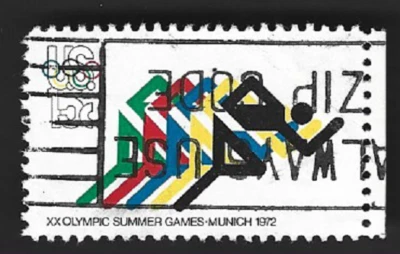 Scott# 1462 20th Summer Olympics with "ALWAYS USE ZIP CODE" slogan - (A-5) - Image 1 of 2