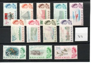 Bahamas (37) Elizabeth - 1965 - definitives 12 values - Mint - SG Cat £19 - Picture 1 of 1
