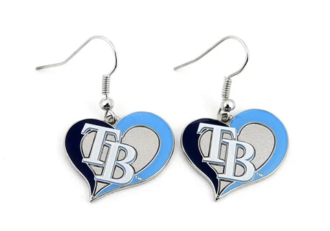 Tampa Bay Rays Swirl Heart Earrings (6 Pack) Cover