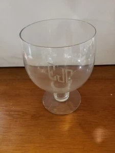 Bicchiere da vino vintage oversize degustatore enorme calice con iniziali EJC - Foto 1 di 5