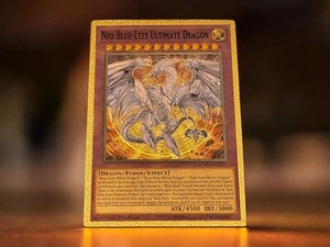 Neo-Blue Eyes Ultimate Dragon - Golden Holo - DIY Orica - Yugioh - Picture 1 of 2