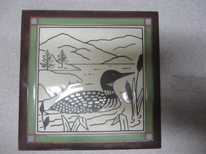 BESHEER Art Tile Trivet 6” X 6” Hand Painted USA  Duck - Picture 1 of 7