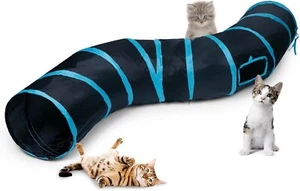 Cat Tunnel, S-2-Way Cat Tunnels for Indoor Cats, Collapsible Cat Play - Picture 1 of 20