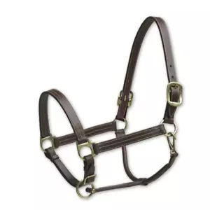 464279 Camelot Triple Costura Cuero Caballo Halter NUEVO - Imagen 1 de 3