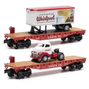 Menard  2-Piece 10-1/2" O Gauge SFRR Flatcar/1954 GMC Whirlpool Tractor/Trailer - Picture 1 of 8
