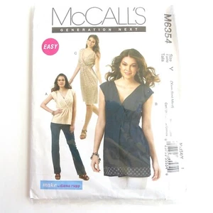 McCall's M6354 Sewing Pattern Top Tunic Dress Sashiko Embroidery XS - M Uncut FF - Picture 1 of 6