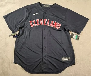 Nike Cleveland Guardians Alternate Baseball Jersey Mens XL Blue Button Down New - Picture 1 of 6
