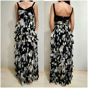 🆓US🛃 D&G Dolce&Gabbana floral printed layered silk corset maxi dress IT 38 - Picture 1 of 12