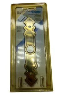 Vintage NuTone PB-30LPB Pushbutton Lighted Door Bell Solid Brass Polished - Picture 1 of 9