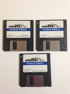 Omnipage Limited Edition verion 4.0 set of 3 windows 3.5 floppy disks - Picture 1 of 1