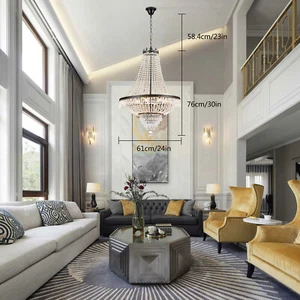 Modern 9-Light French Empire Country Foyer Chandelier Pendant Lamp Lighting New - Picture 1 of 12