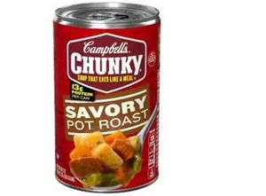 Campbell’s Chunky Soup, Savory Pot Roast Soup, 18.8 Oz Can - Picture 1 of 7