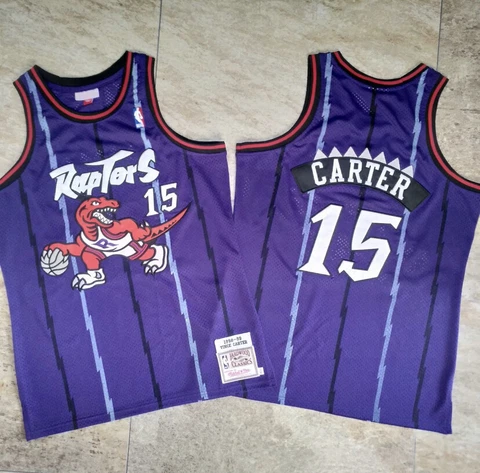 Toronto Raptors Vince Carter purple regular season Retro Vintage Jersey Cover