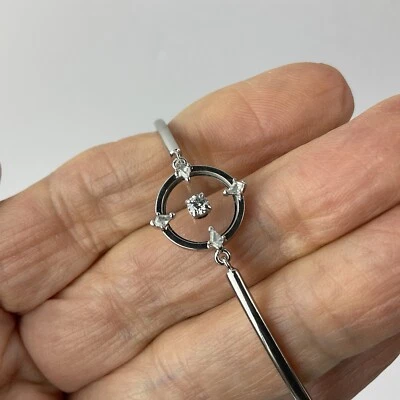 Brazalete Brazalete Colección Swarovski Norte Cristales Transparentes Chapado en Rodio PVD Foto 1 de 4