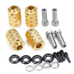 4PCS 12mm Wheel Hubs Hex Pins Adapter Heavy Duty Brass 5-20mm For 1/10 TRX4 TRX6 - Picture 1 of 20