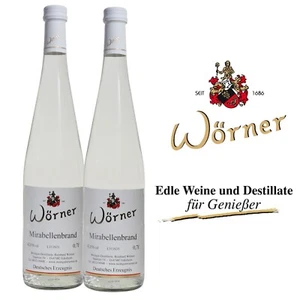 (26,71€/l) Mirabellenbrand 42% Schnaps 2 Fl. á 0,7l Obstbrand Wörner - Bild 1 von 7