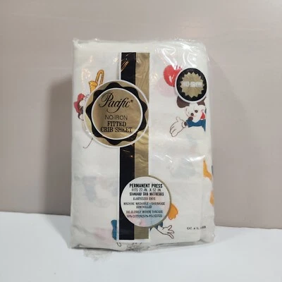 Sábana Cuna Ajustable Vintage Pacific Sin Hierro Disney Mickey Mouse NUEVA Foto 1 de 4