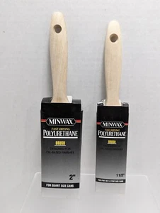 Minwax 427350008 Set di spazzole miscela setole cinese poliuretano 2"" + 1,5"" finiture nero - Foto 1 di 7