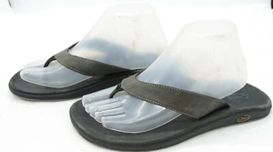 Chanclas Chaco de cuero abatibles para mujer 10 impermeables senderismo deportes sandalias deslizables - Imagen 1 de 4