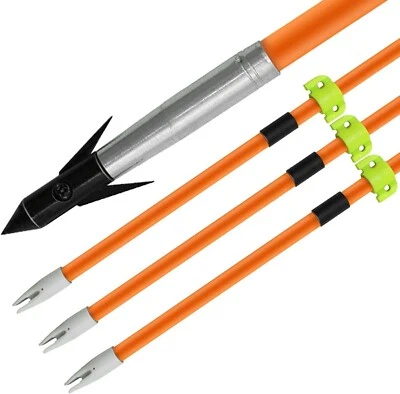 34'' Hunting Fishing Arrows Bow Fishing Reel Compound Recurve Bowfishing Arrows - Image 1 of 4