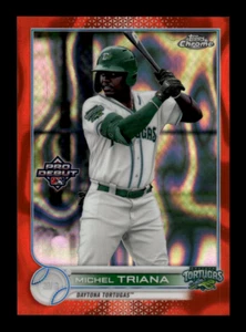 Béisbol debut Topps Pro 2022 Michel Triana #PDC-37 naranja refractor de lava/25 - Imagen 1 de 2