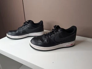 Nike air force 1 technical stitch black & red low tops Af1 Excellent con uk 7.5 - Picture 1 of 18