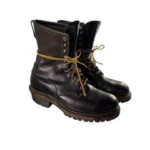 Red Wing Boots Mens 11.5E Black 699 Logger Wildland Fire ISO 9001 Certified USA - Picture 1 of 18