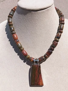 JAY KING DTR Mine Finds BROCKMAN JASPER Sterling Silver Pendant Necklace - Picture 1 of 2
