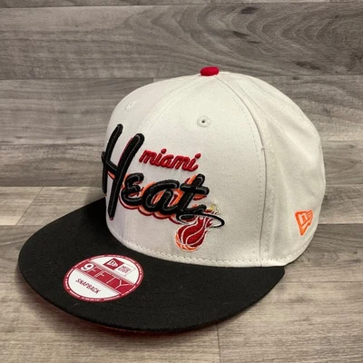 Gorra Miami Heat Snapback blanca negra roja naranja bordada New Era 9Fifty Foto 1 de 4