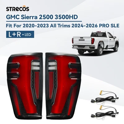 For 2020-2026 GMC Sierra 2500 HD 3500 HD Upgrade LED Tail Lights Left+Right Pair Foto 1 de 4
