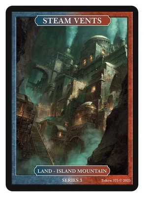 Steam Vents Shock land Givememana Tokens Series 2 Magic the Gathering MTG - Image 1 of 2