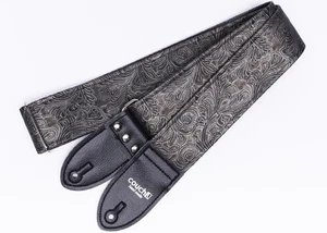 Couch Western Paisley Guitar Strap Made in USA Guitar Straps Black Graphite - Picture 1 of 8