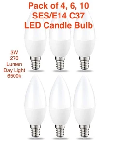 Bombilla LED Vela E14 3W Cool Day Blanco SES 25W Repuesto Ahorro de Energía - Imagen 1 de 6