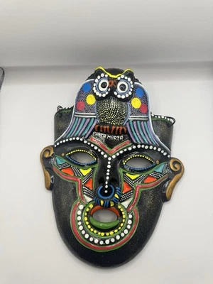 Colorful Santa Marta Carnival Mask – Handcrafted Colombian Folk Art Wall Décor - Image 1 of 4