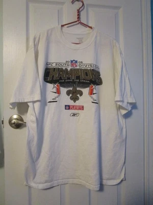 New Orleans Saints 2006 NFC Champions Reebok White T-Shirt Mens Size X-Large - Image 1 of 4