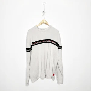 VTG 00s 90s Y2K HARLEY-Davidson crewneck logo SWEATER ribbed motorcycle XL - Picture 1 of 6