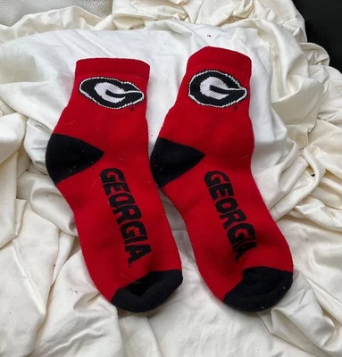 Men's Crew Socks Georgia Bulldogs Red Black 1-pair - Image 1 of 2