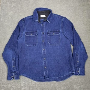 Camisa Taylor Stitch Para Hombres Grande Azul Índigo Peso Pesado Denim Ropa de Trabajo Occidental - Imagen 1 de 8