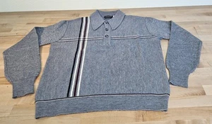 Vtg DAMON Made In Italy Wool/Acrylic Button-Up Collar Polo Style Sweater - Picture 1 of 21